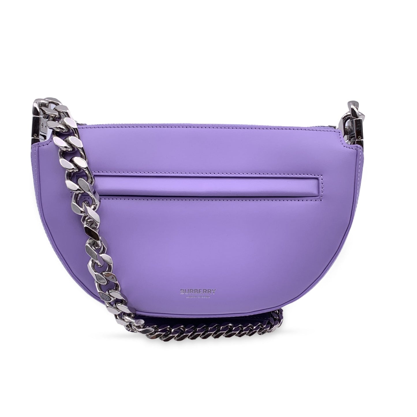 Burberry Purple Lillac Leather Mini Olympia Shoulder Bag