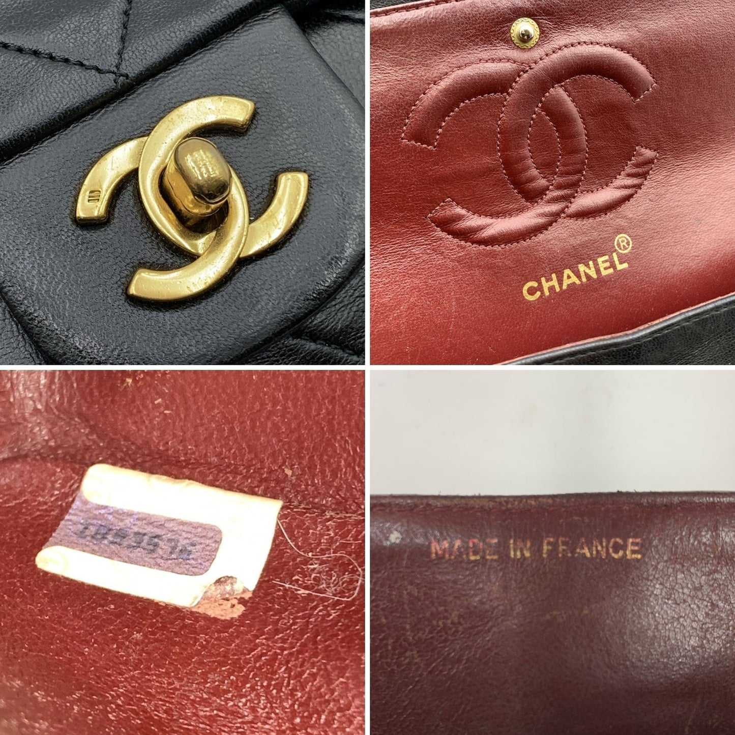 Chanel Vintage Black Quilted Timeless Classic 2.55 Shoulder Bag 25 cm