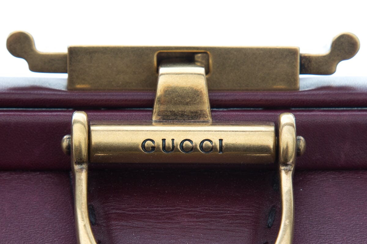 Gucci Vintage Maroon & Gold Tom Ford Era Handbag