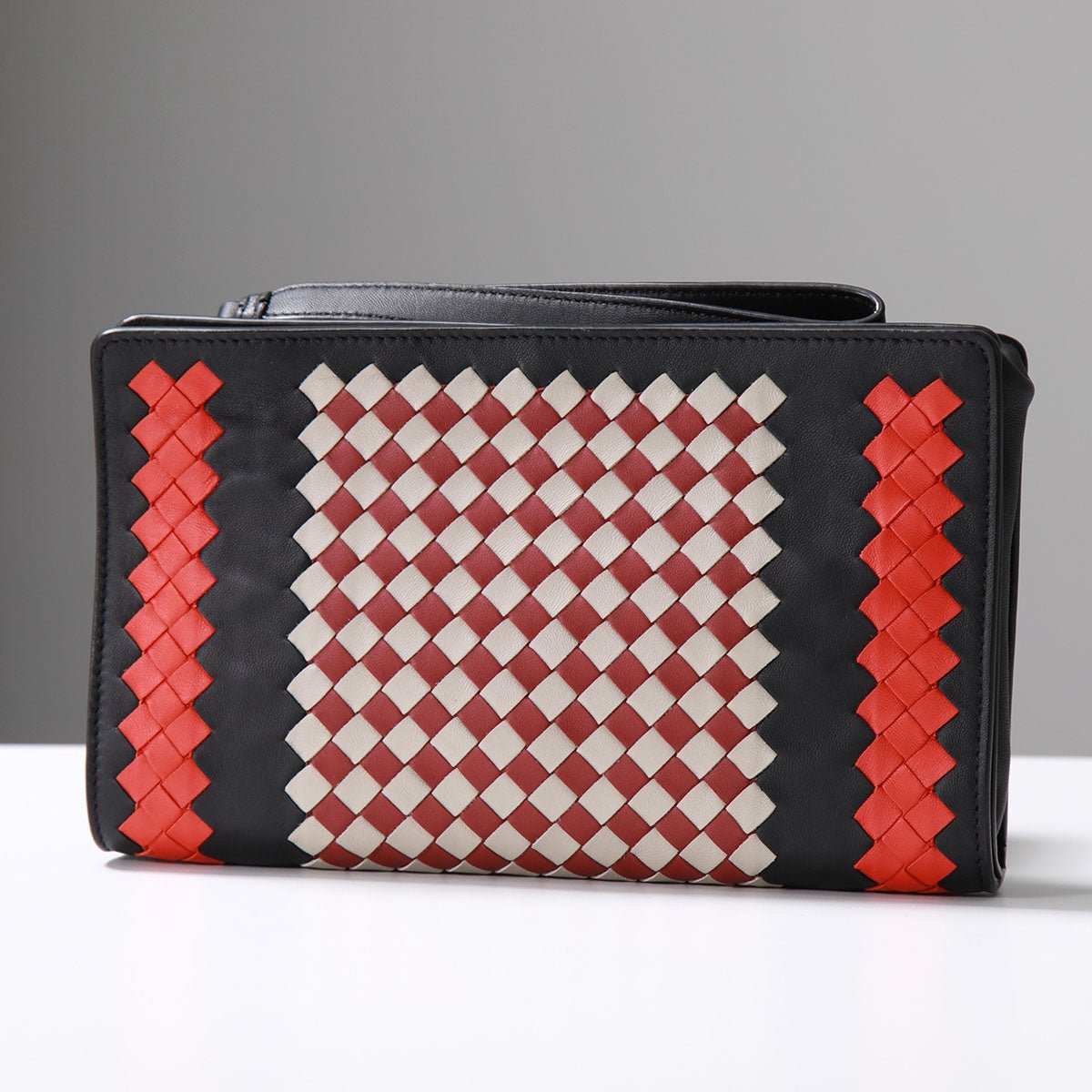 Bottega Veneta Intrecciato Leather Wristlet Clutch Bag