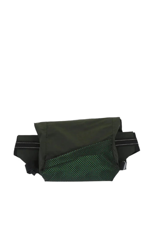 Bottega Veneta Mesh Detail Green Nylon Belt Bag