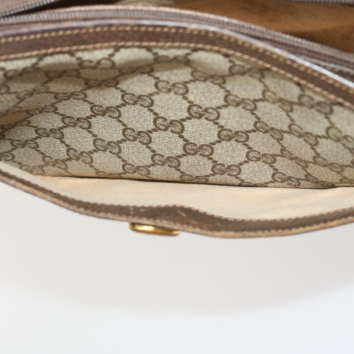 GUCCI Web Sherry Line GG Canvas Shoulder Bag Beige Red Green  bs1024