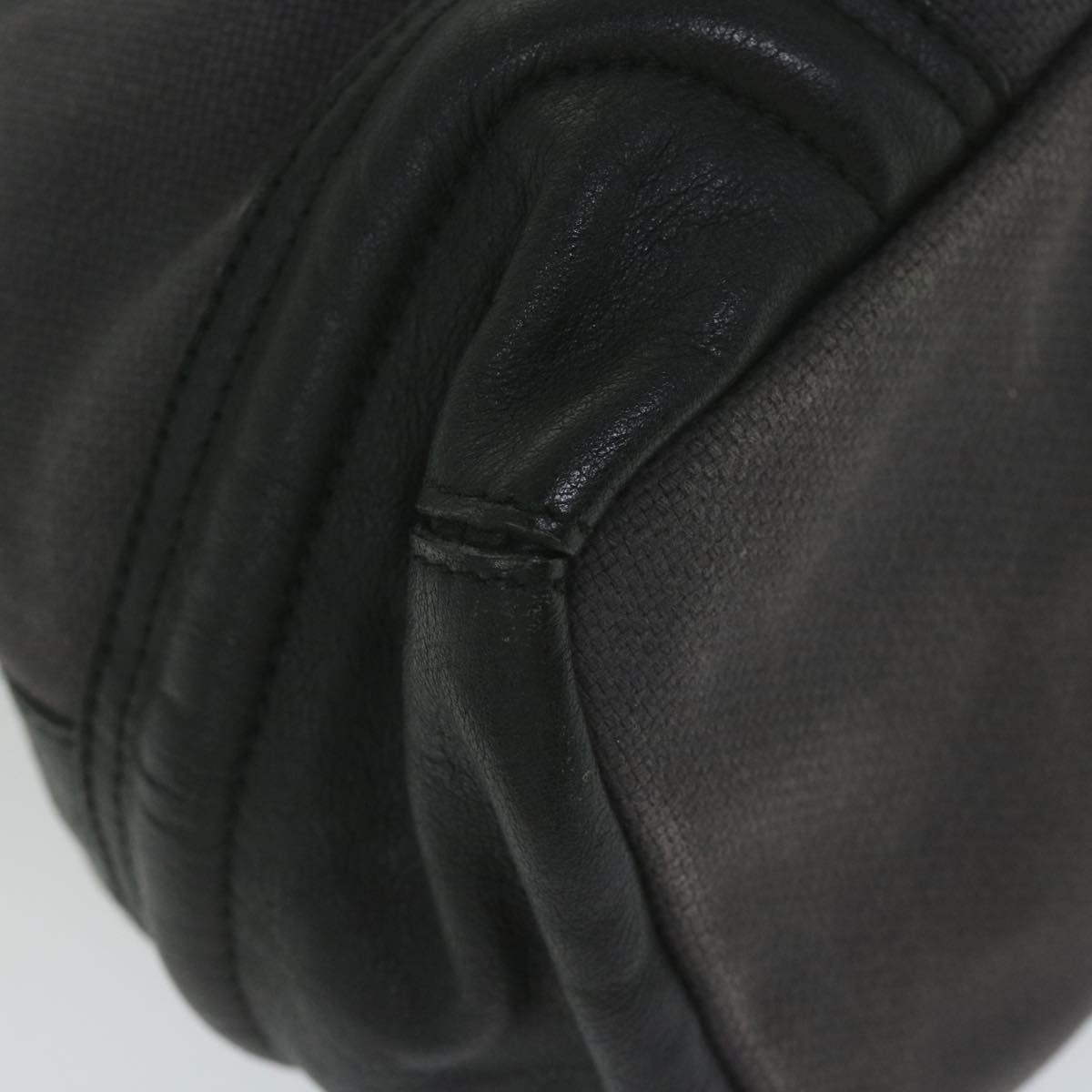 Burberry Shoulder Bag Canvas Gray Auth bs10635