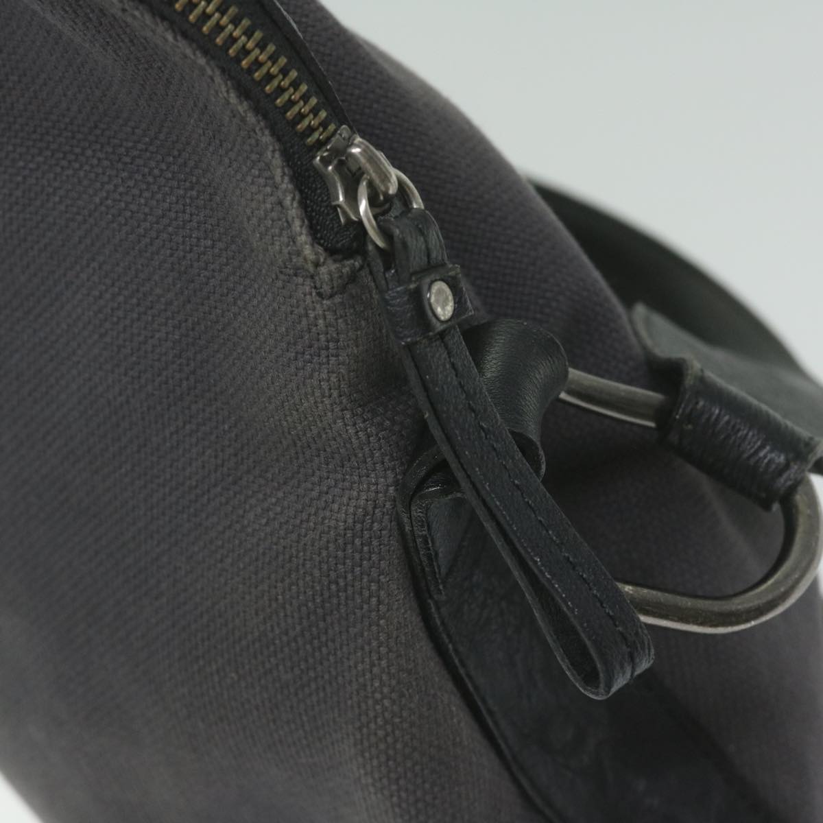 Burberry Shoulder Bag Canvas Gray Auth bs10635