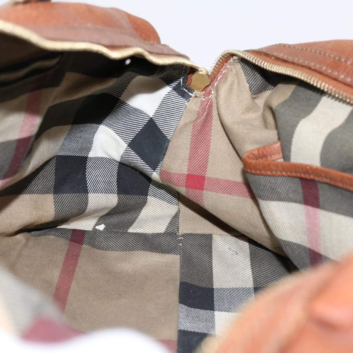 Burberry Shoulder Bag Leather Brown Auth bs11191