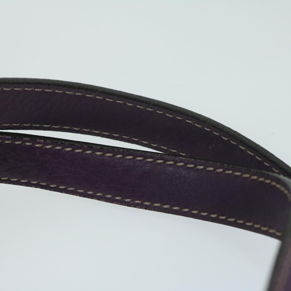 Burberry Shoulder Bag Leather Purple Auth bs11546