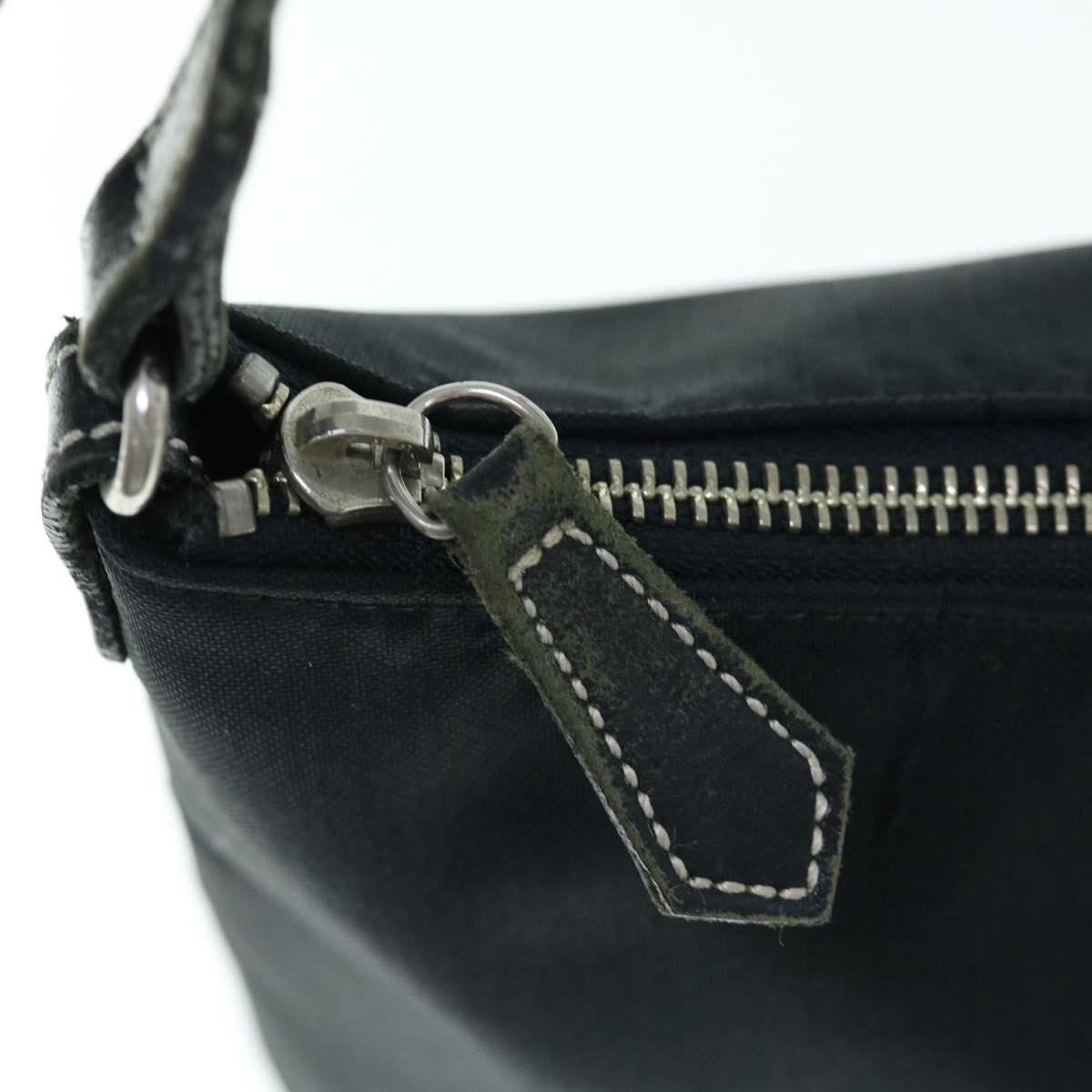 Burberry Nova Check Blue Label Shoulder Bag Nylon Black Beige Auth bs11547