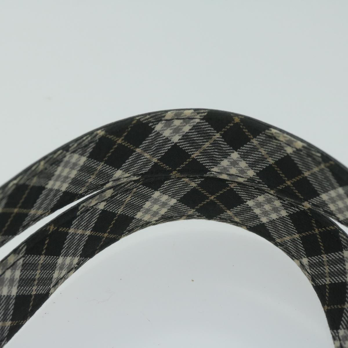 Burberry Nova Check Blue Label Shoulder Bag Nylon Black Auth bs11643