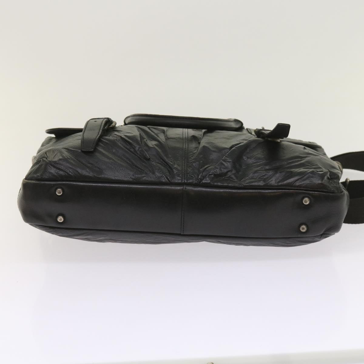 Burberry Shoulder Bag Leather 2Set Brown Black Auth bs11672