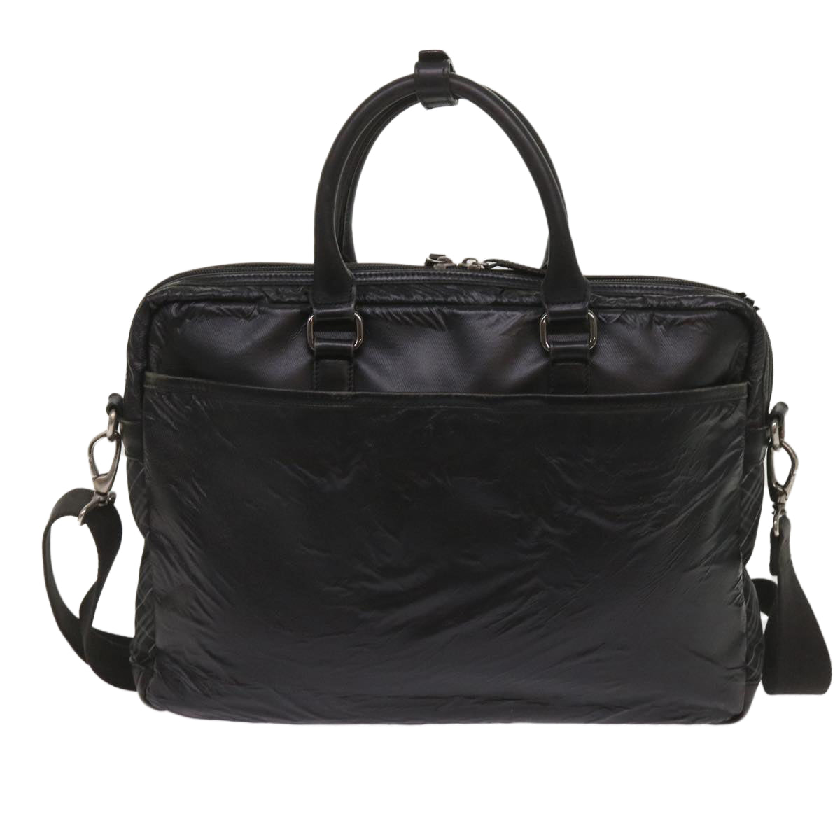Burberry Shoulder Bag Leather 2Set Brown Black Auth bs11672