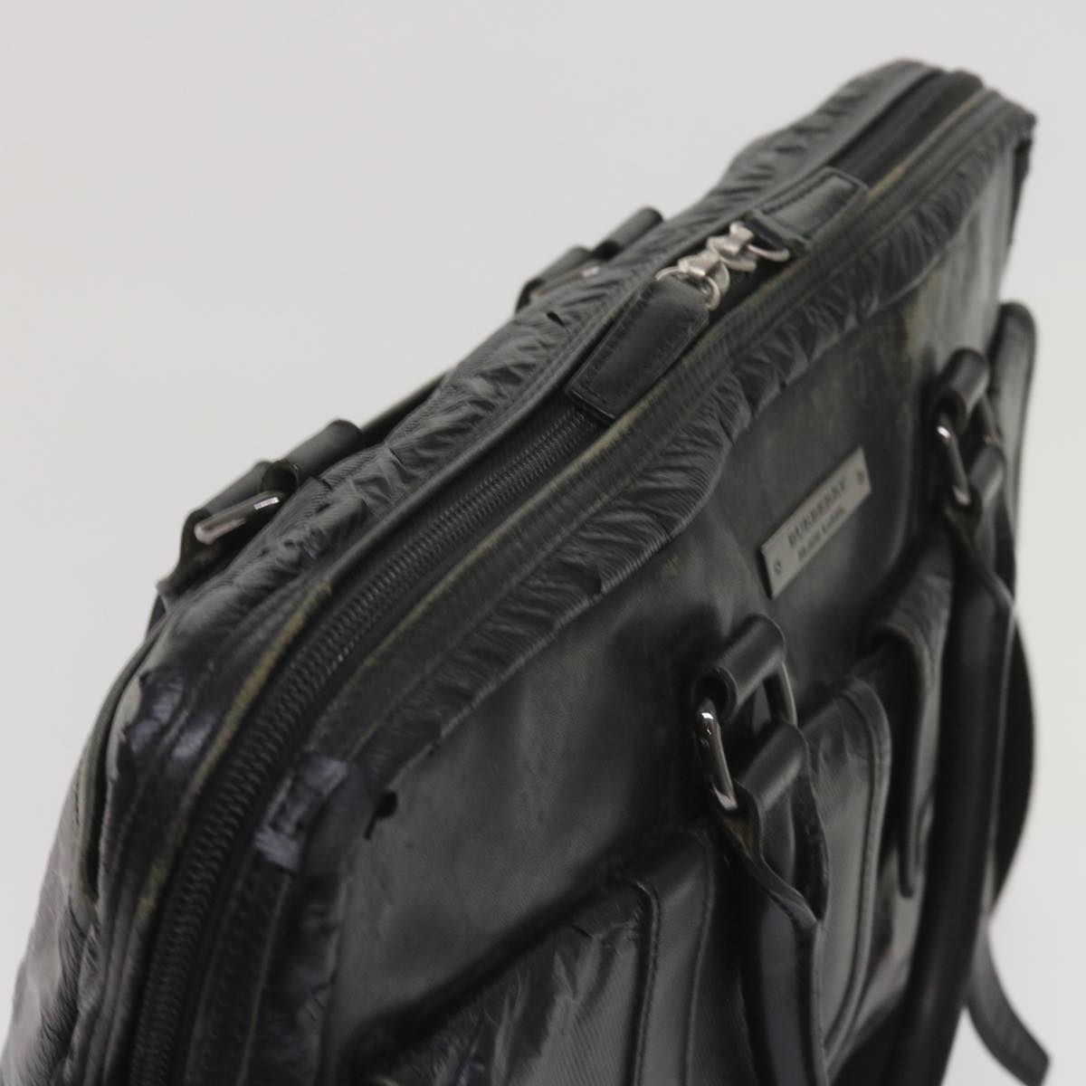 Burberry Shoulder Bag Leather 2Set Brown Black Auth bs11672
