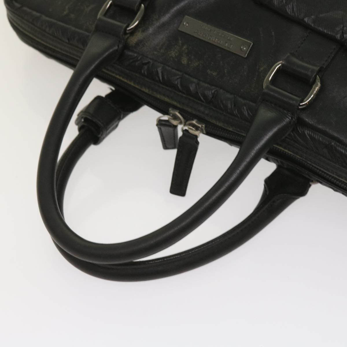 Burberry Shoulder Bag Leather 2Set Brown Black Auth bs11672