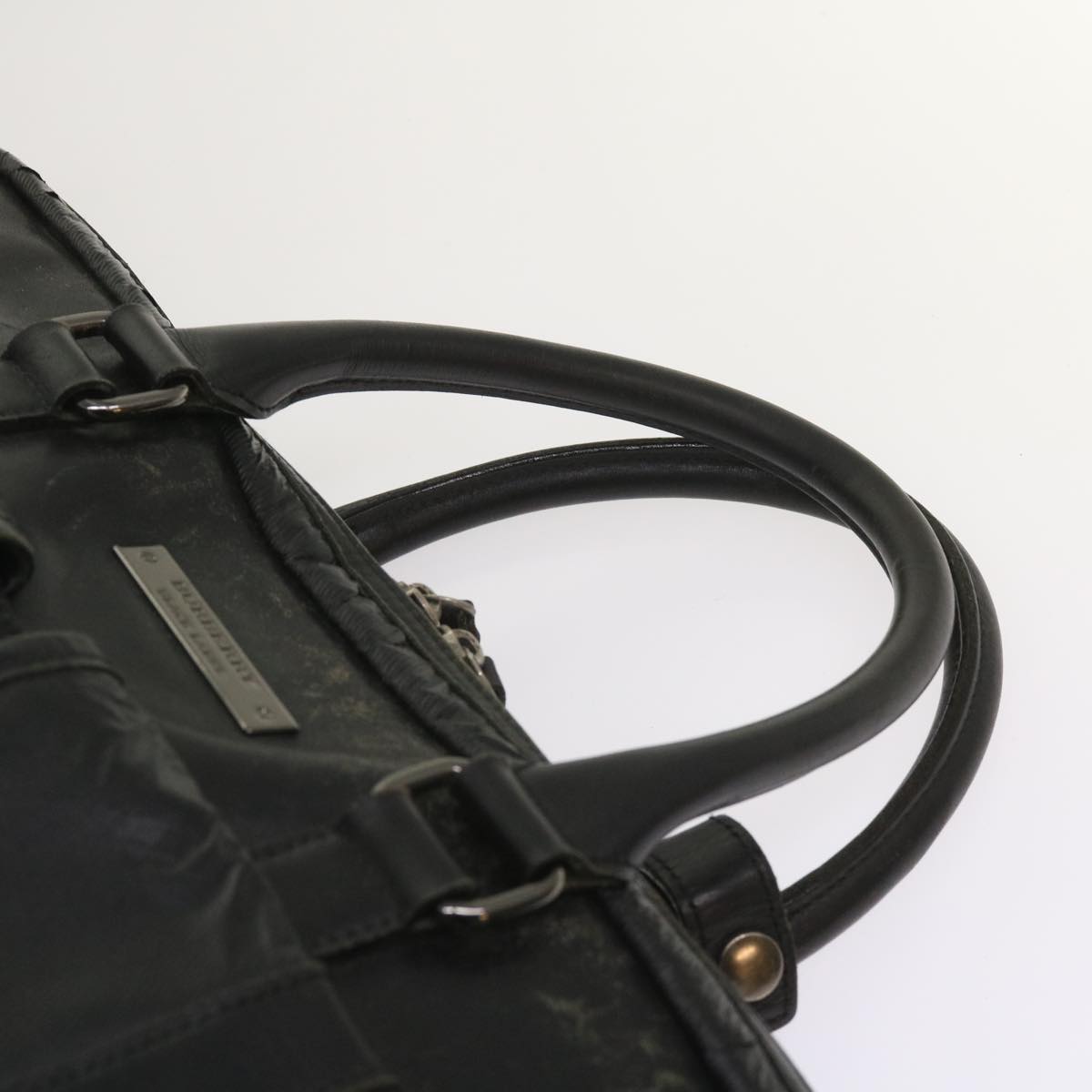 Burberry Shoulder Bag Leather 2Set Brown Black Auth bs11672
