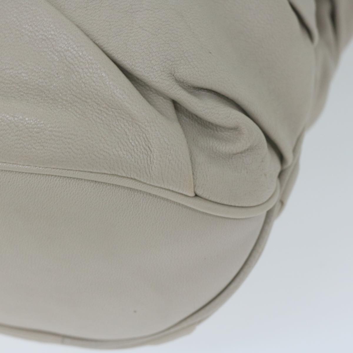 Burberry Shoulder Bag Leather Beige Auth bs11678