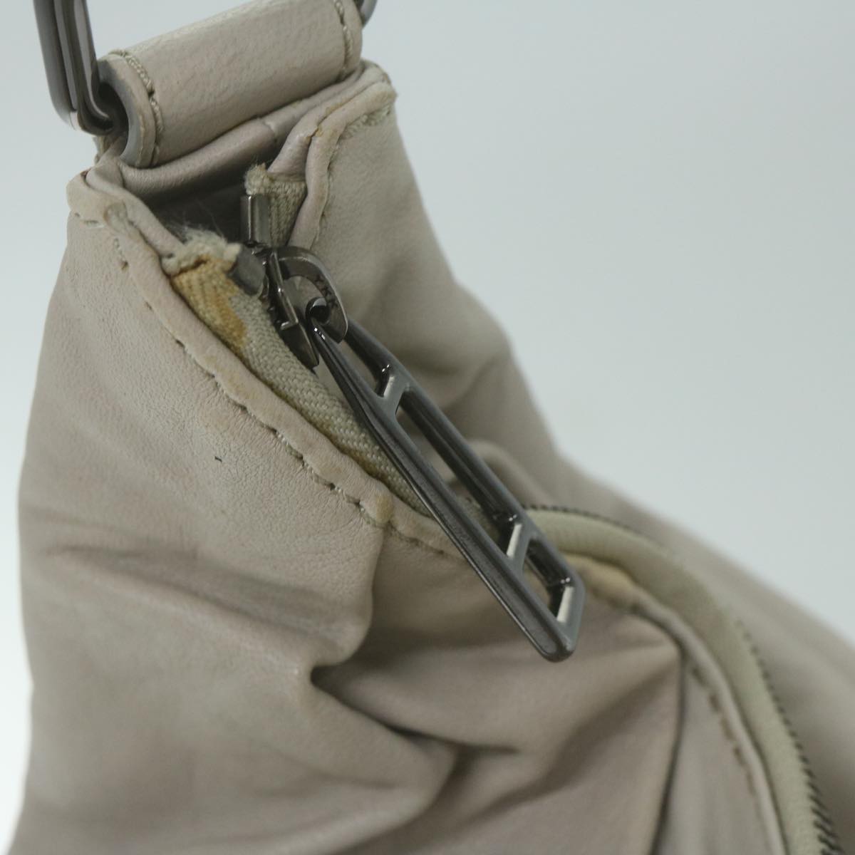 Burberry Shoulder Bag Leather Beige Auth bs11678