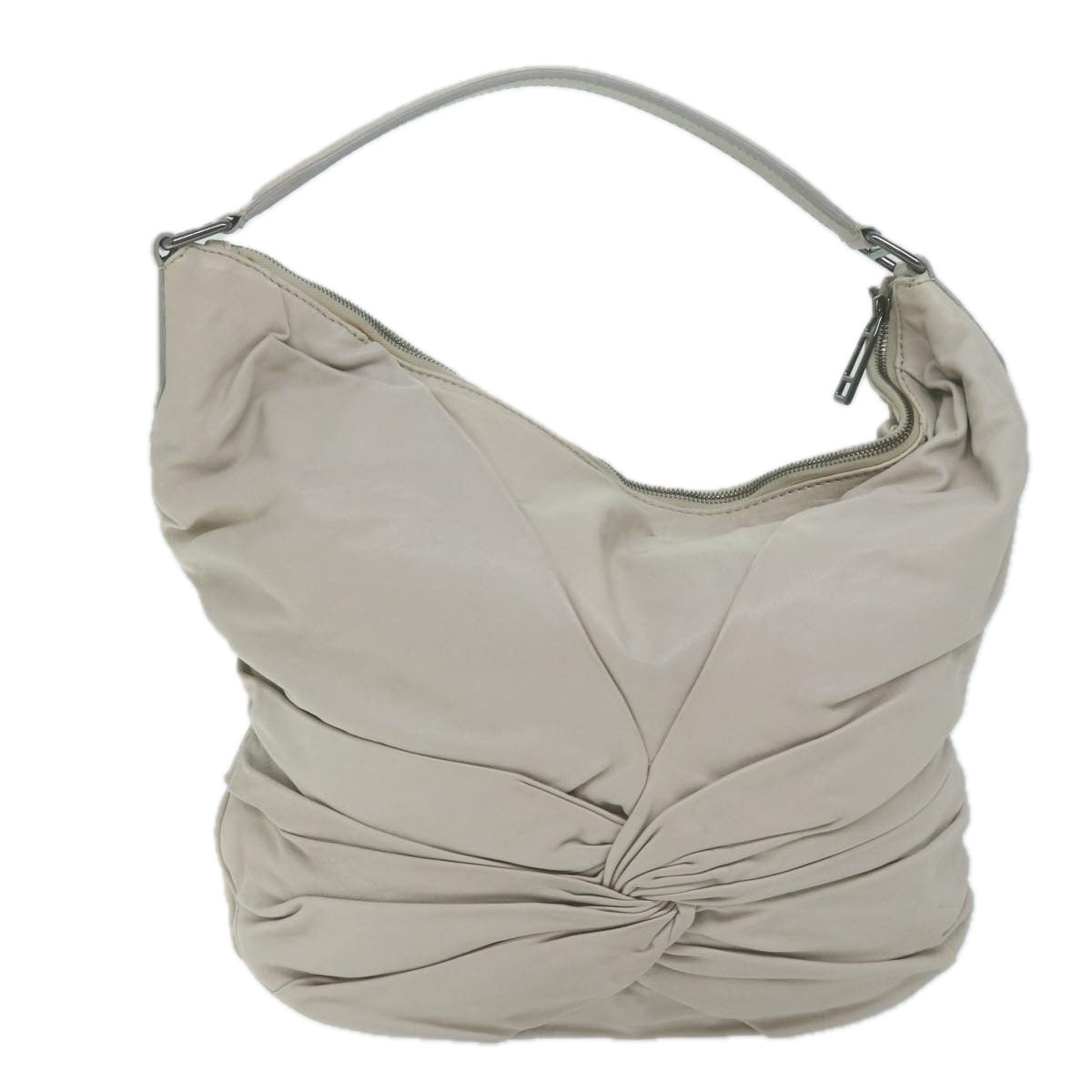 Burberry Shoulder Bag Leather Beige Auth bs11678