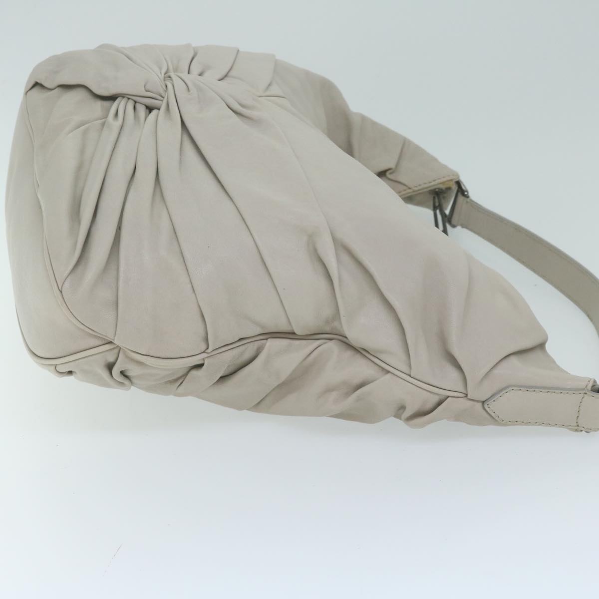 Burberry Shoulder Bag Leather Beige Auth bs11678