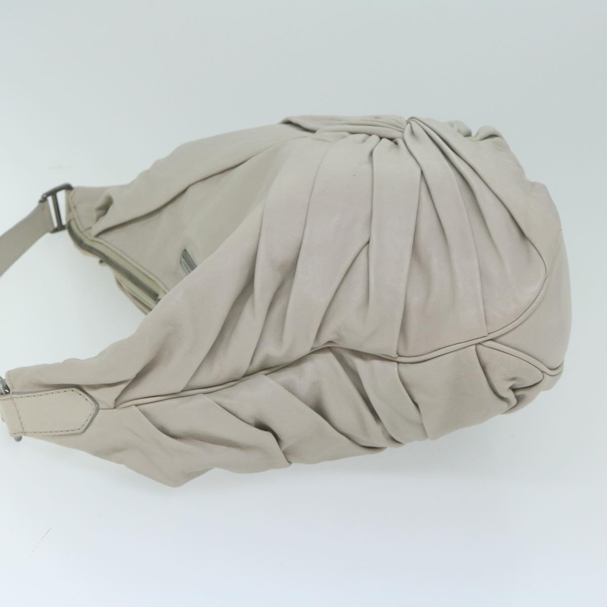 Burberry Shoulder Bag Leather Beige Auth bs11678
