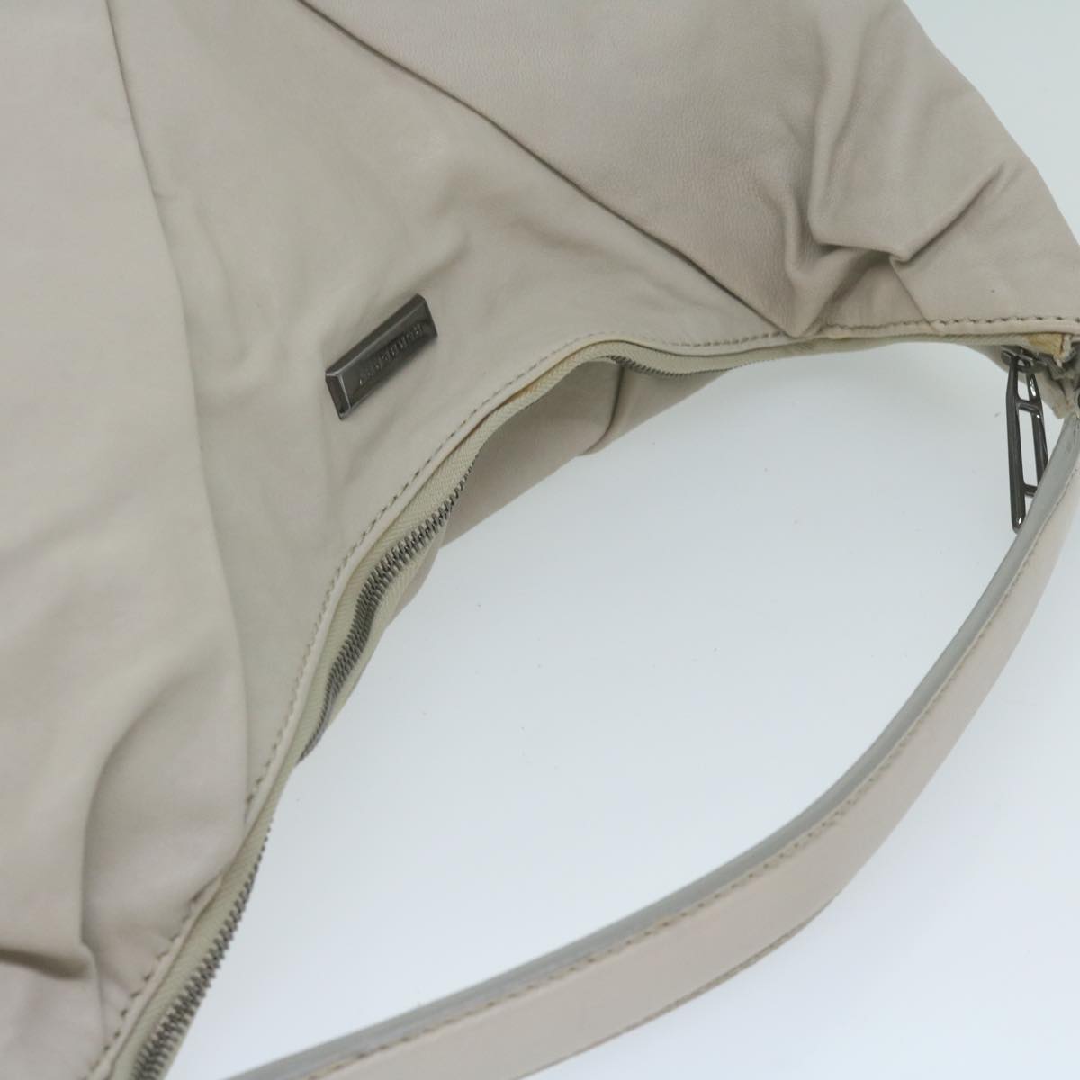 Burberry Shoulder Bag Leather Beige Auth bs11678