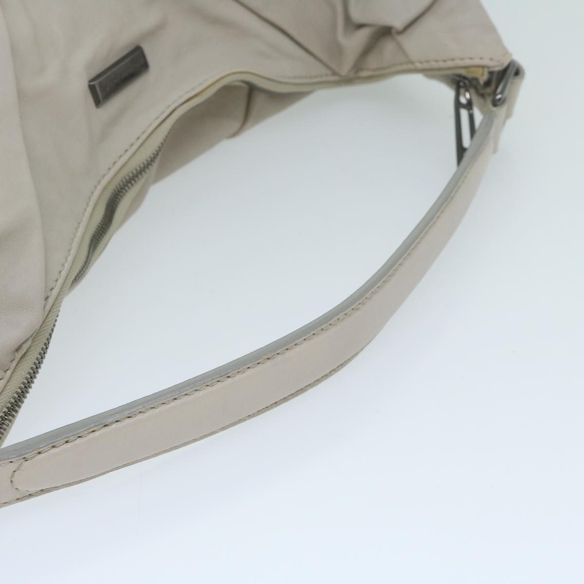 Burberry Shoulder Bag Leather Beige Auth bs11678