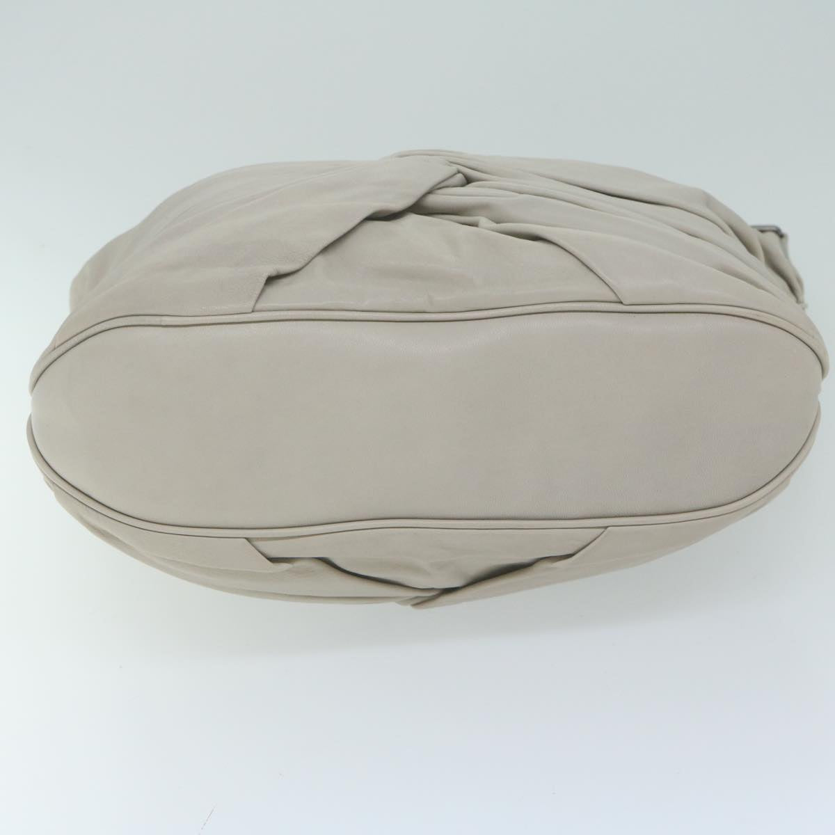 Burberry Shoulder Bag Leather Beige Auth bs11678