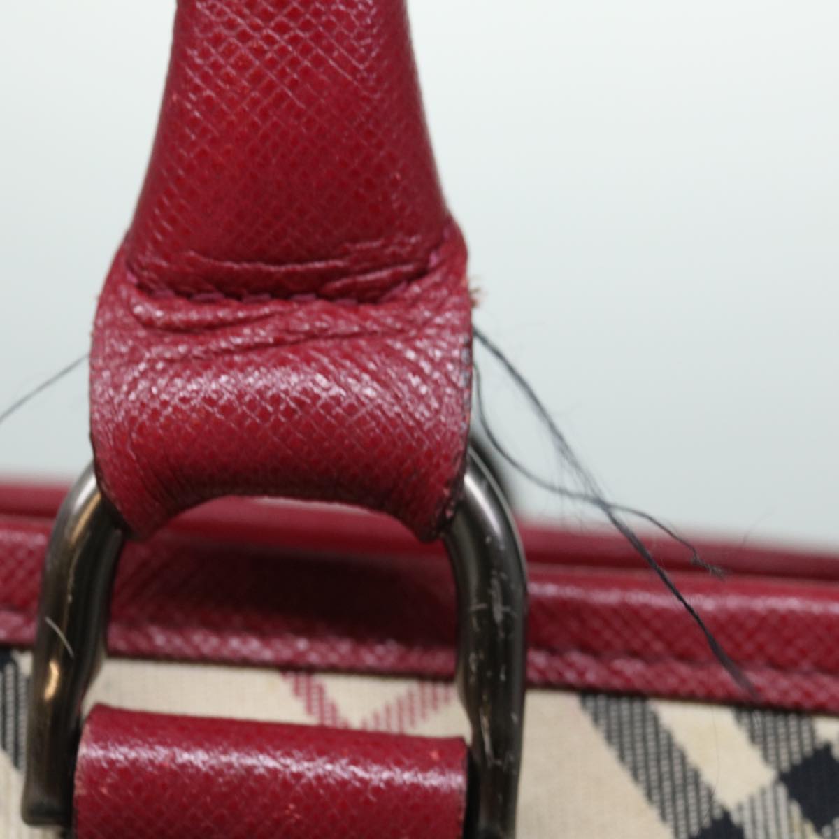 Burberry Nova Check Shoulder Bag Canvas Beige Auth bs13392