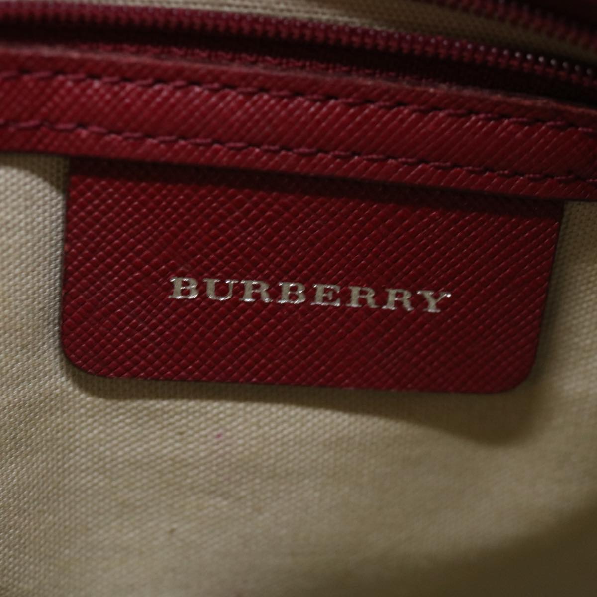 Burberry Nova Check Shoulder Bag Canvas Beige Auth bs13392