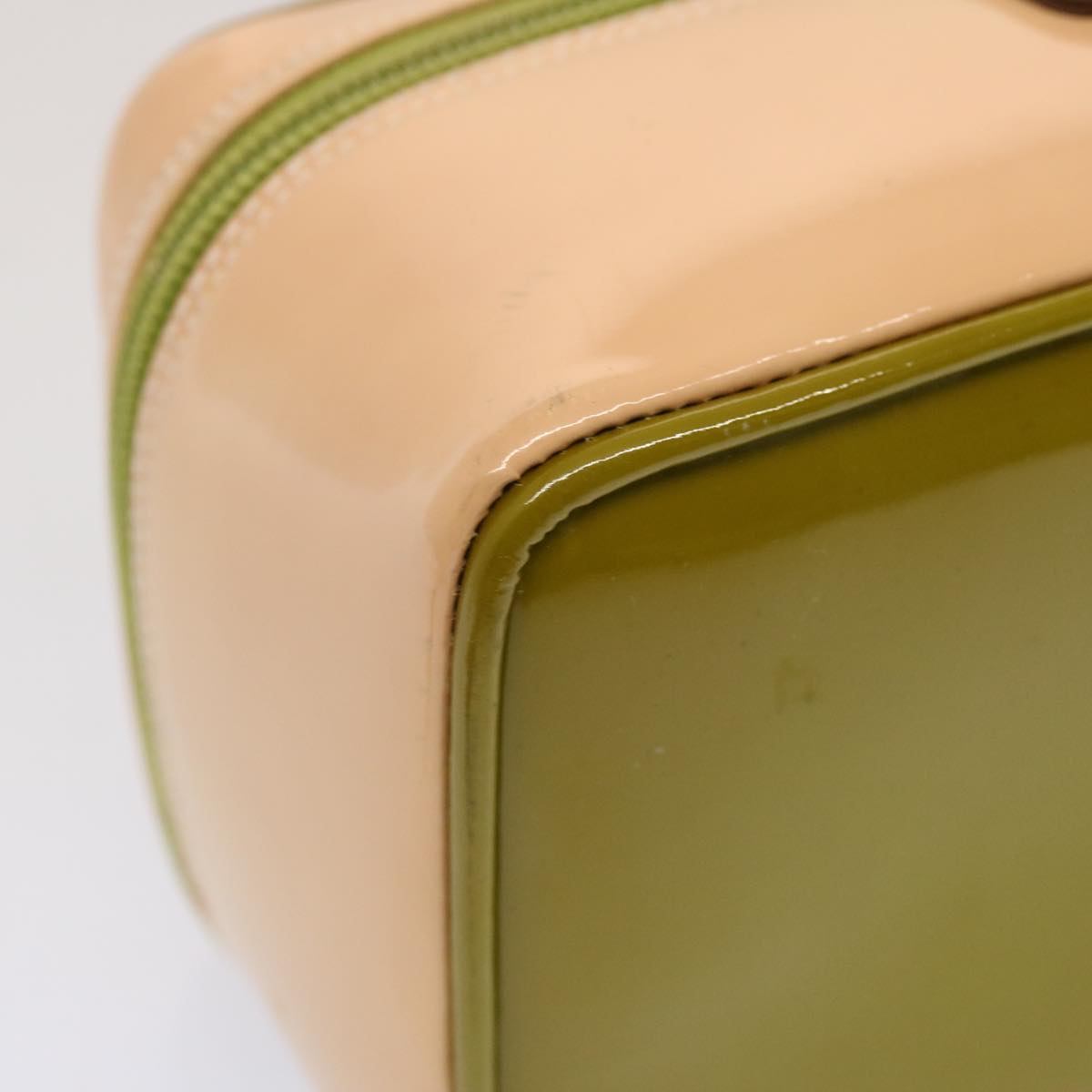 GUCCI Vanity Cosmetic Pouch Enamel Beige 032 1669 0141 Auth bs13940