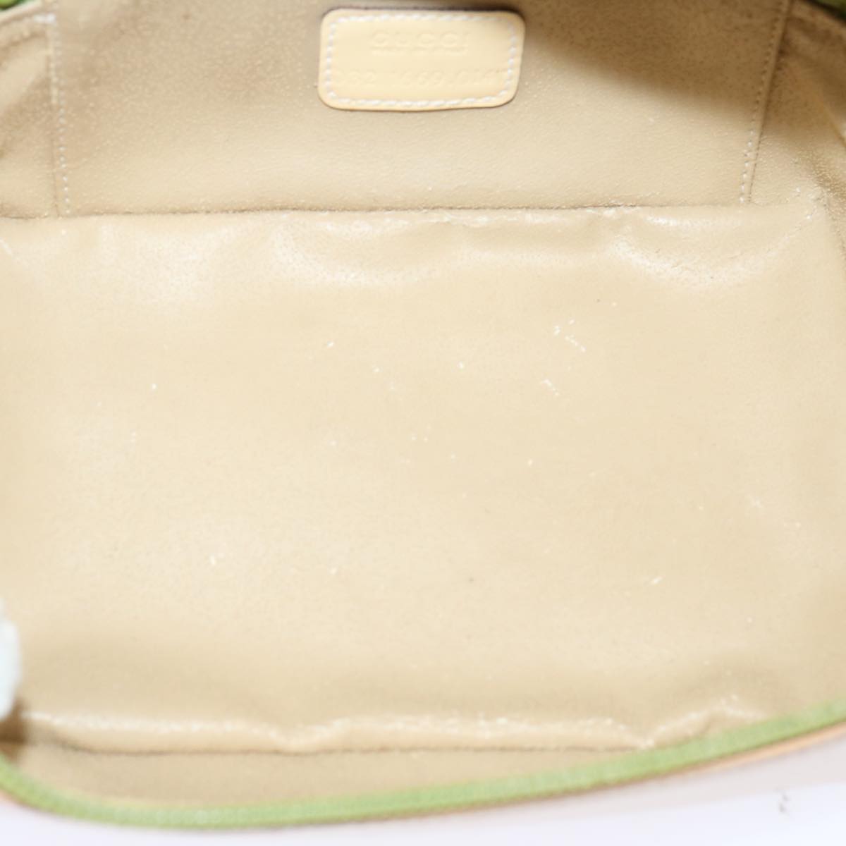 GUCCI Vanity Cosmetic Pouch Enamel Beige 032 1669 0141 Auth bs13940