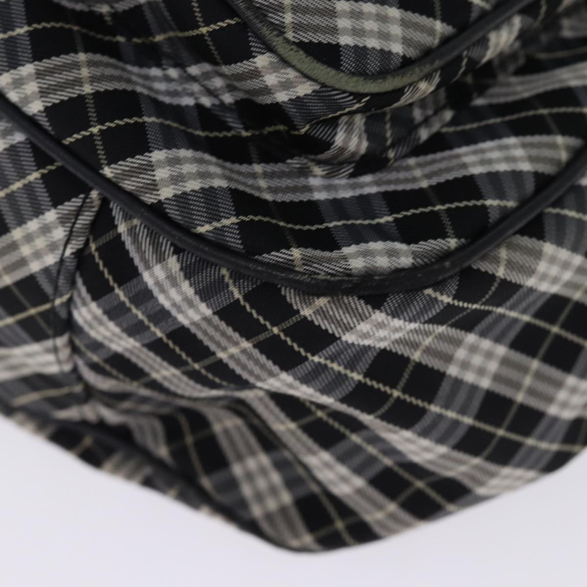 Burberry Nova Check Blue Label Shoulder Bag Canvas Black Auth bs14510
