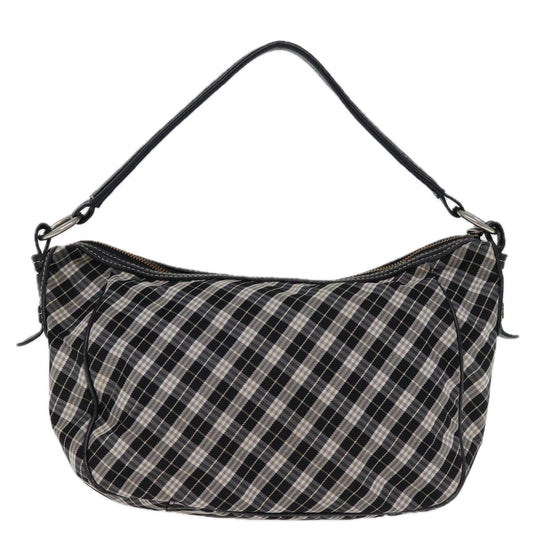 Burberry Nova Check Blue Label Shoulder Bag Canvas Black Auth bs14510