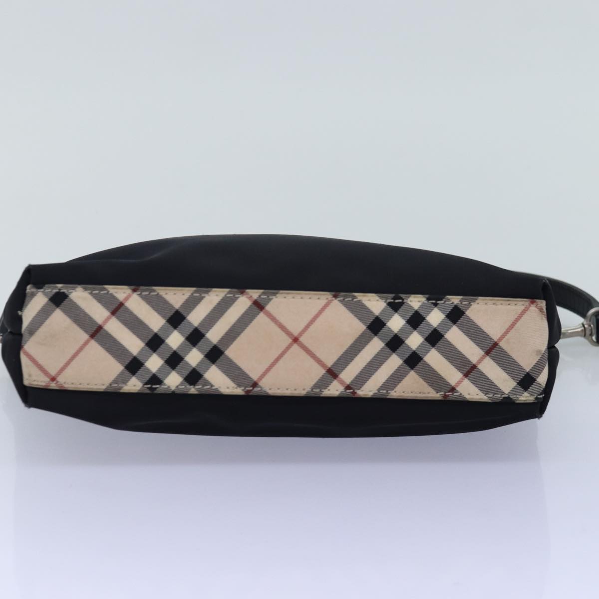Burberry Nova Check Shoulder Bag Nylon Black Beige Auth bs14564