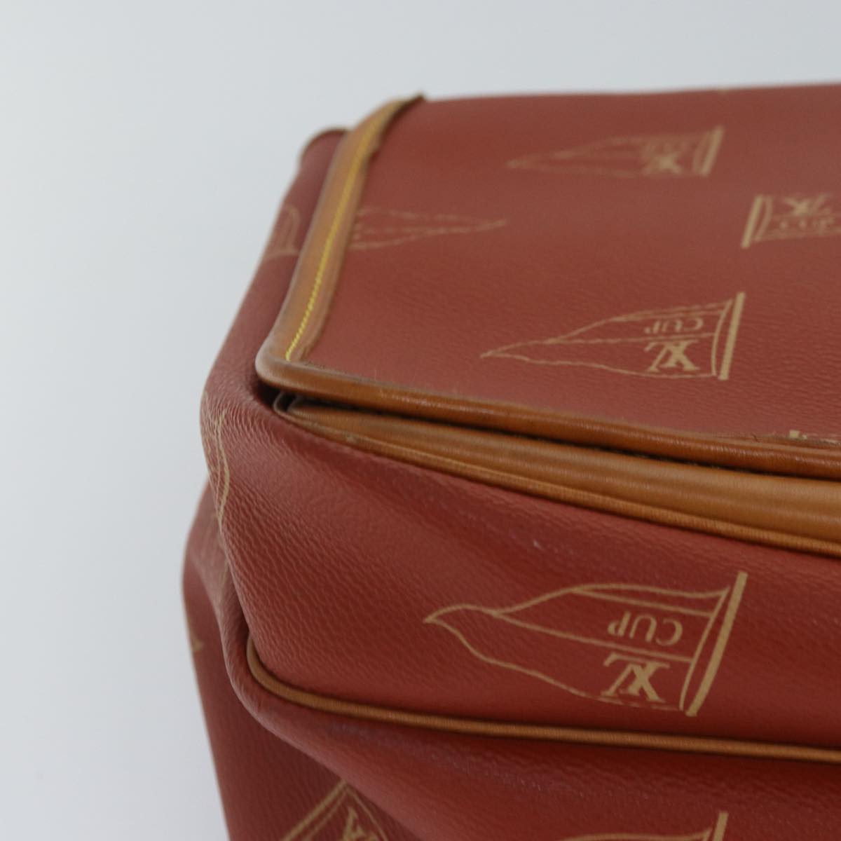 LOUIS VUITTON Cup Calvi Shoulder Bag Red Aboganie M80028 LV Auth bs16944