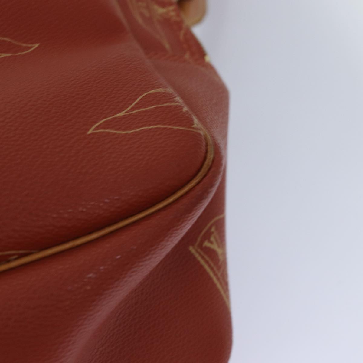 LOUIS VUITTON Cup Calvi Shoulder Bag Red Aboganie M80028 LV Auth bs16944