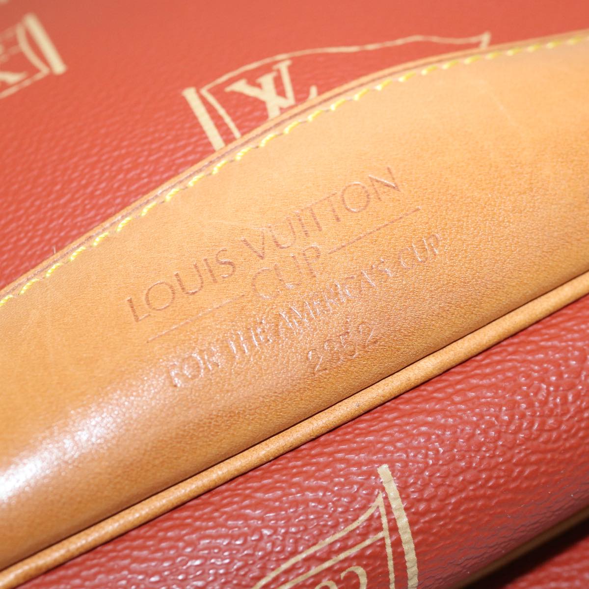 LOUIS VUITTON Cup Calvi Shoulder Bag Red Aboganie M80028 LV Auth bs16944