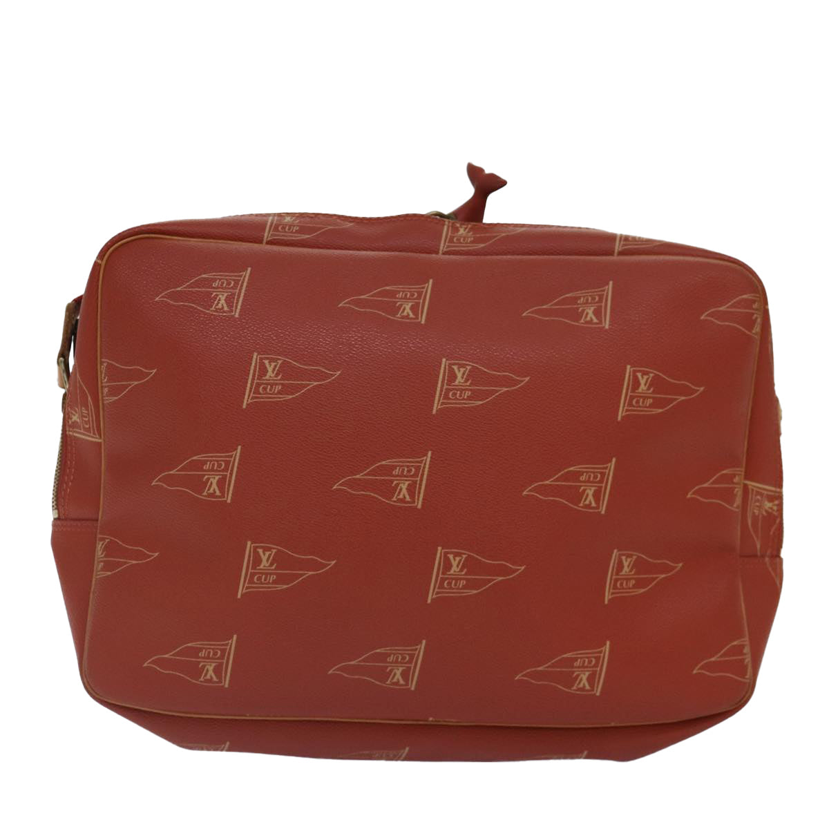 LOUIS VUITTON Cup Calvi Shoulder Bag Red Aboganie M80028 LV Auth bs16944