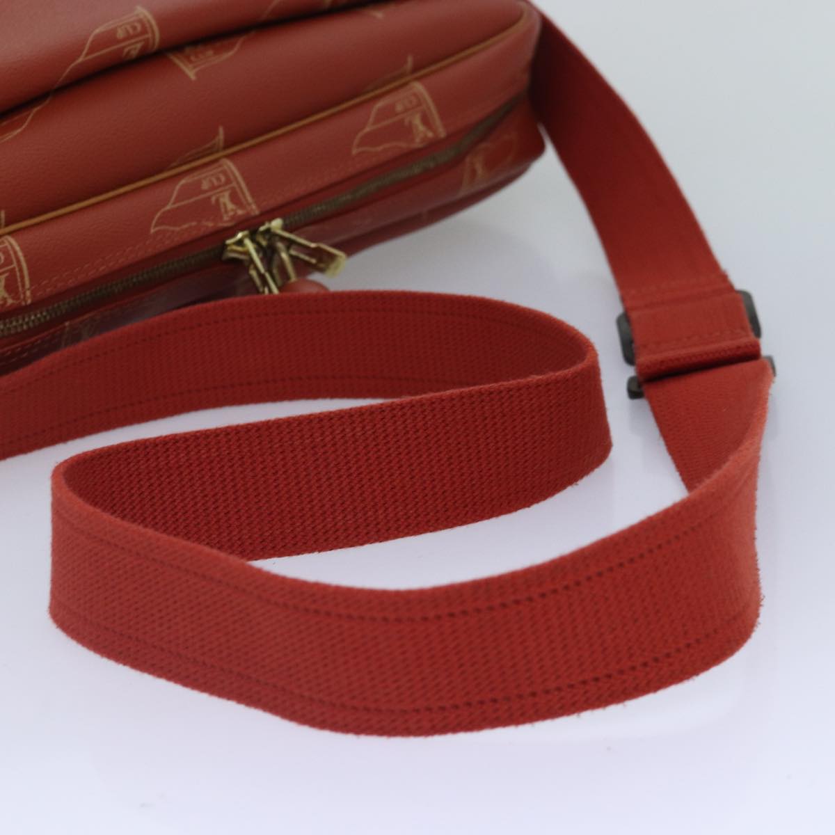 LOUIS VUITTON Cup Calvi Shoulder Bag Red Aboganie M80028 LV Auth bs16944