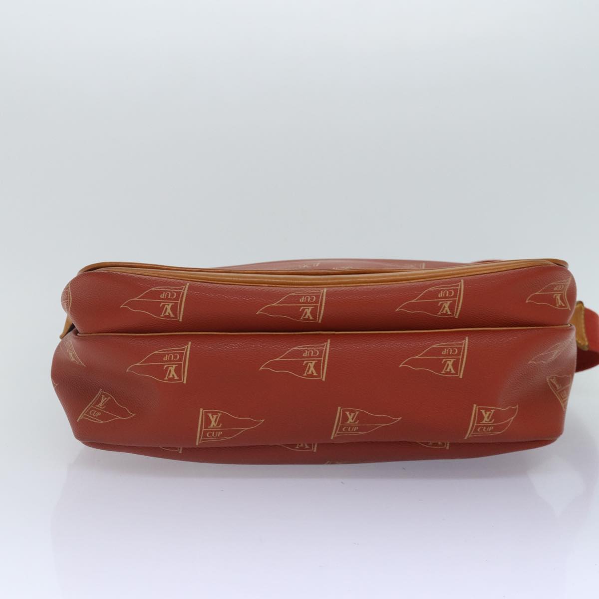 LOUIS VUITTON Cup Calvi Shoulder Bag Red Aboganie M80028 LV Auth bs16944