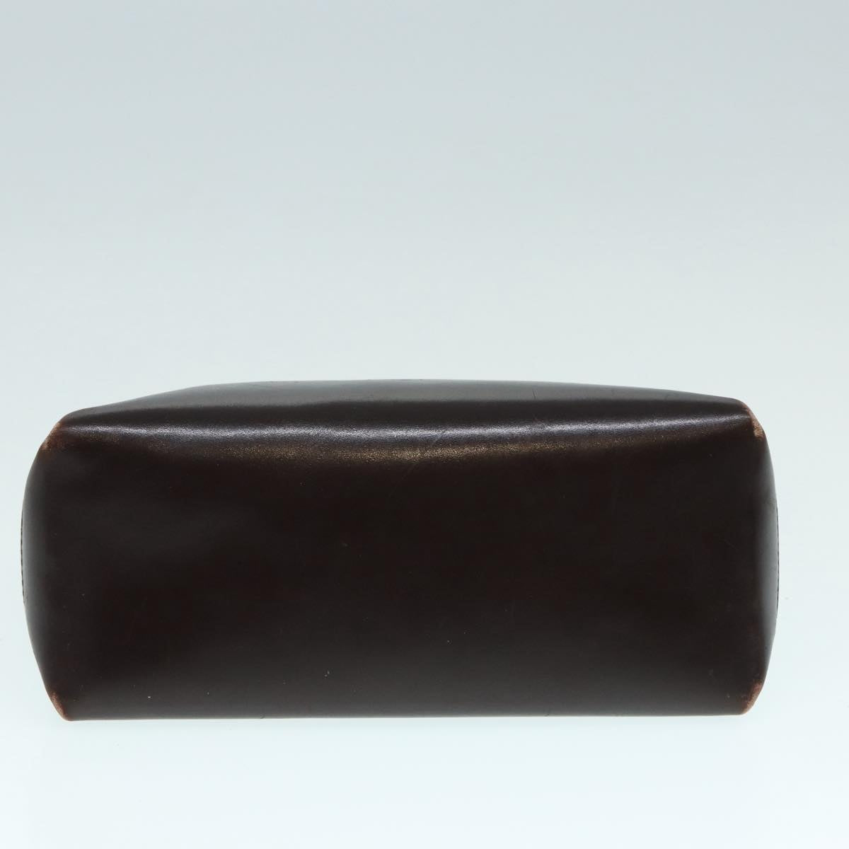 GUCCI Shoulder Bag Leather Brown Gold Auth bs17265