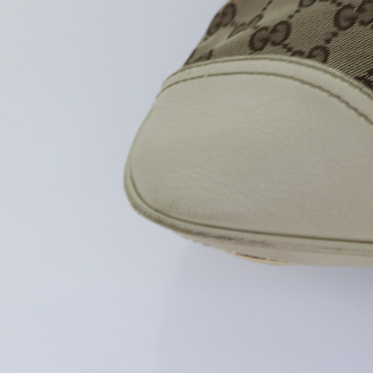 GUCCI GG Canvas Shoulder Bag Beige Gold 169947 Auth bs17560