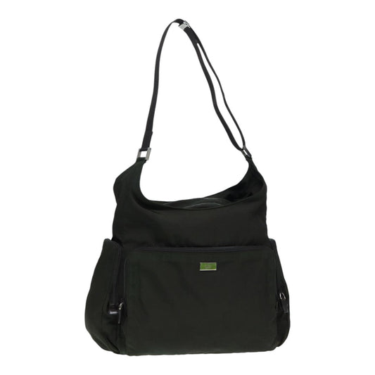 GUCCI Shoulder Bag Canvas Khaki Silver 019 0304 200047 Auth bs17688