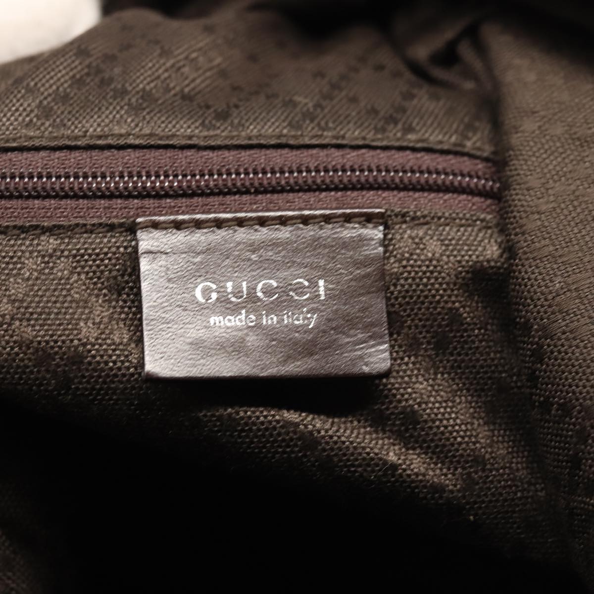 GUCCI Shoulder Bag Nylon Green Silver Auth bs17713