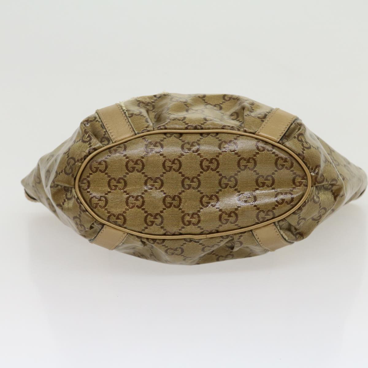 GUCCI GG Canvas Tote Bag Beige Gold 211983204991  bs1798
