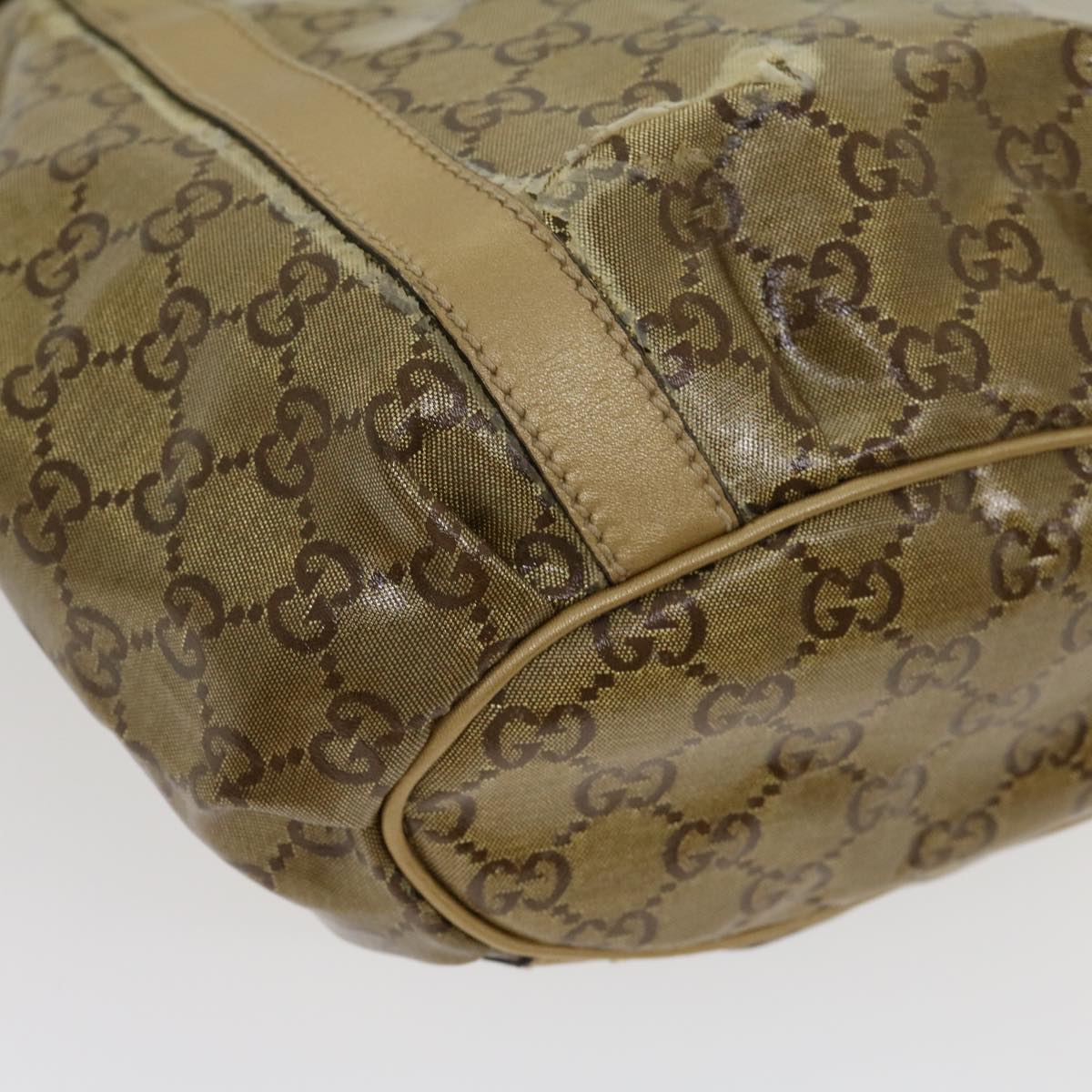 GUCCI GG Canvas Tote Bag Beige Gold 211983204991  bs1798