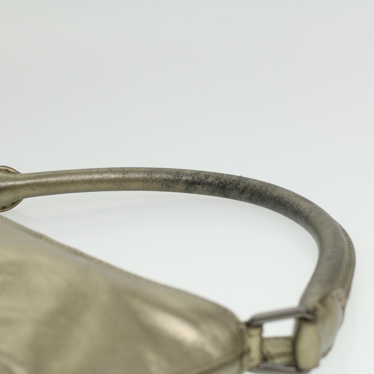 Burberry Shoulder Bag Leather Gold Auth bs3699