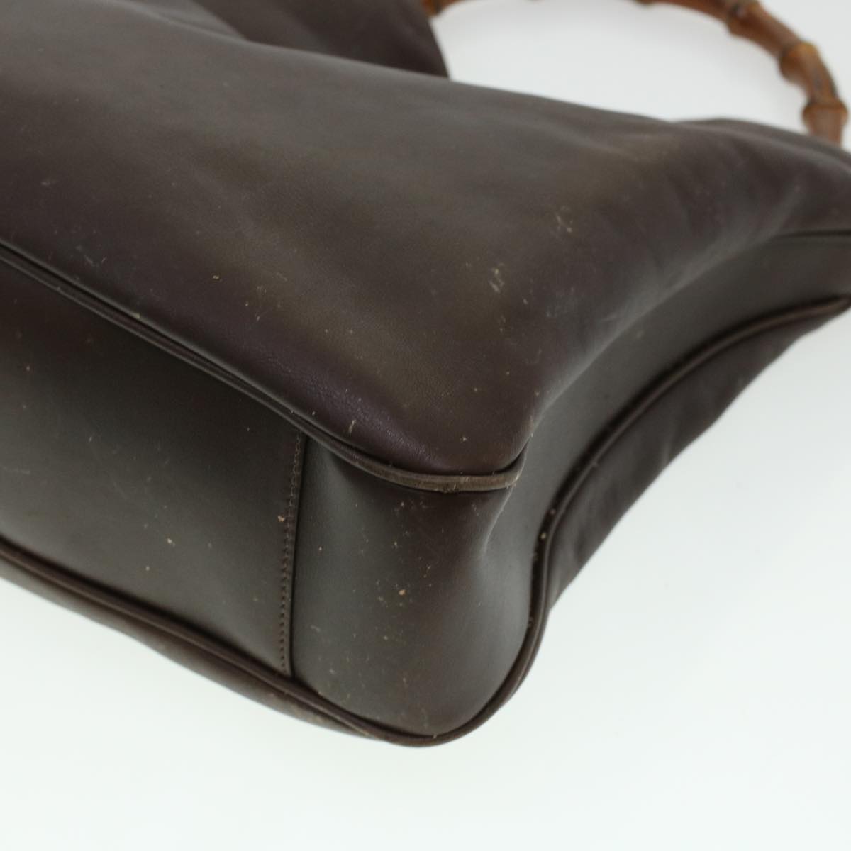 GUCCI Bamboo Shoulder Bag Leather 2way Brown  bs6148