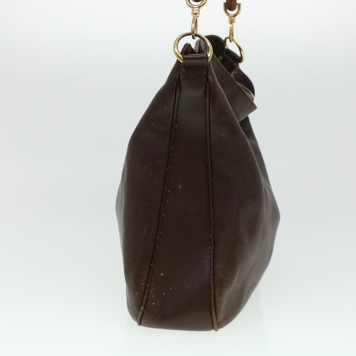 GUCCI Bamboo Shoulder Bag Leather 2way Brown  bs6148