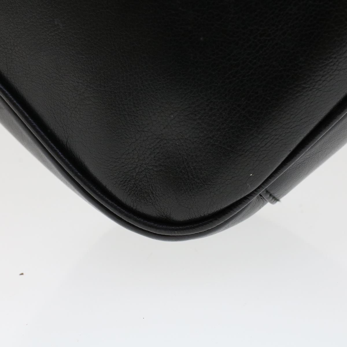 GUCCI Bamboo Shoulder Bag Leather Black 0011638  bs6460