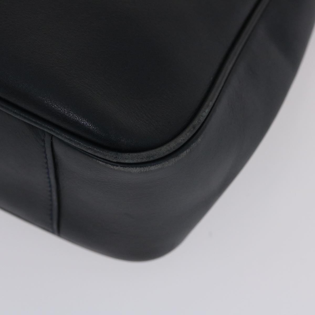 GUCCI Shoulder Bag Leather Navy  bs6472