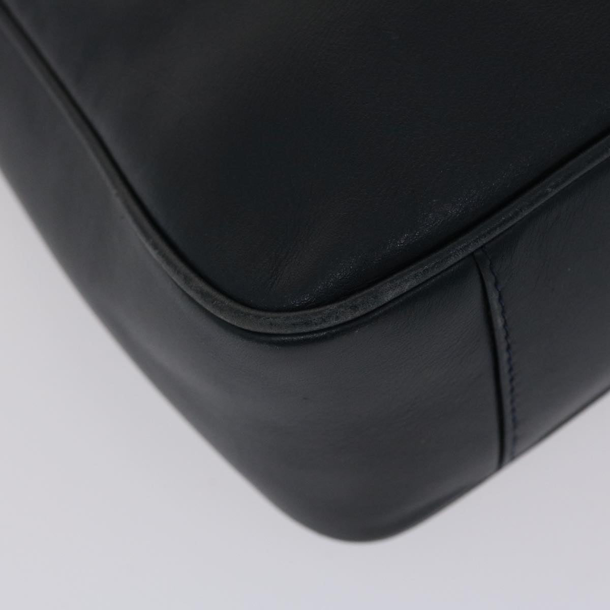 GUCCI Shoulder Bag Leather Navy  bs6472